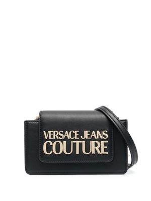Versace Jeans Couture sac à bandoulière à plaque logo - Noir