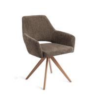 Jesper Home Eetkamerstoel 'Yanai' Turn Peach, kleur Checked Chestnut