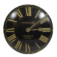 Convex dial clock black & Gold