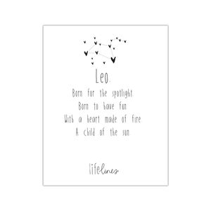 Mini Poster • Sterrenbeeld Leo - Engels