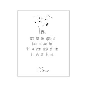 Mini Poster • Sterrenbeeld Leo - Engels