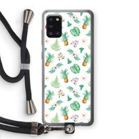 Ananas bladeren: Samsung Galaxy A31 Transparant Hoesje met koord