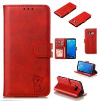 Lederen beschermhoes voor Galaxy S8 (rood)