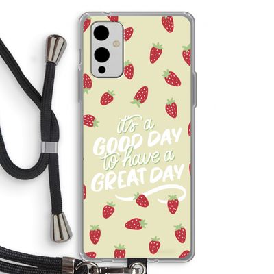 Don't forget to have a great day: OnePlus 9 Transparant Hoesje met koord