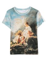 Roberto Cavalli Junior t-shirt à imprimé graphique - Bleu