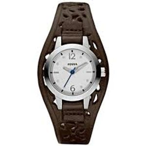 Horlogeband Fossil JR1258 Onderliggend Leder Bruin 10mm