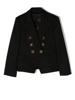 Balmain Kids blazer croisé en laine vierge - Noir - thumbnail