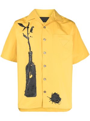 Prada chemise imprimée à manches courtes - Jaune