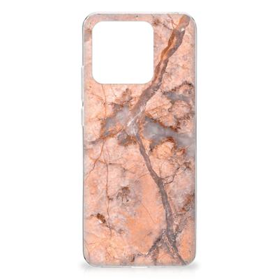 Xiaomi Redmi 10C | TPU | Siliconen hoesje | Marmer Oranje