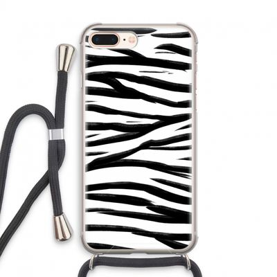 Zebra pattern: iPhone 7 PLUS Transparant Hoesje met koord