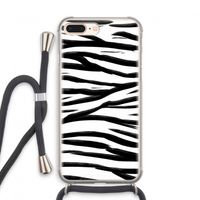 Zebra pattern: iPhone 7 PLUS Transparant Hoesje met koord