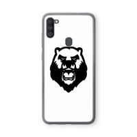 Angry Bear (white): Samsung Galaxy A11 Transparant Hoesje Angry Bear (white): Samsung Galaxy A11 Transparant Hoesje