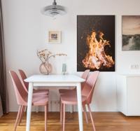 BBQ vuur canvas schilderij
