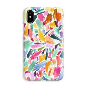 Watercolor Brushstrokes: iPhone X Volledig Geprint Hoesje