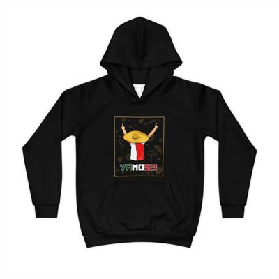 Hoodie regular zwart - kids - VAMOS!!! - logo voor groot