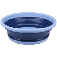 Afwasteil/wasmand emmer opvouwbaar - kunststof - 8 Liter - blauw - D37 x H13 cm