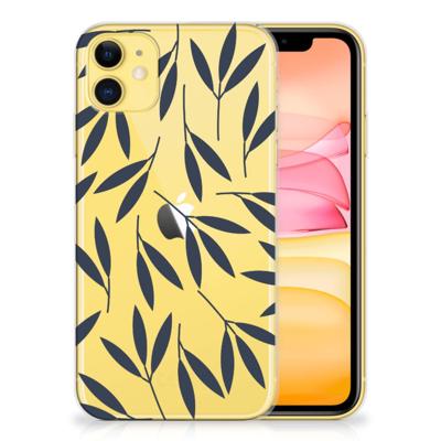 Apple iPhone 11 | TPU Case | Leaves Blue