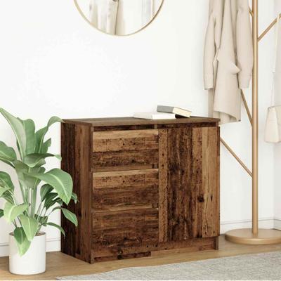 Dressoir met lade 71x35x65 cm spaanplaat oud hout