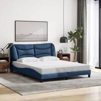 Bedframe zonder matras stof blauw 160x200 cm