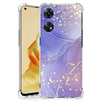 Back Cover voor OPPO Reno8 T 4G Watercolor Paars