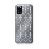 Zwart-witte kubussen: Samsung Galaxy A31 Transparant Hoesje