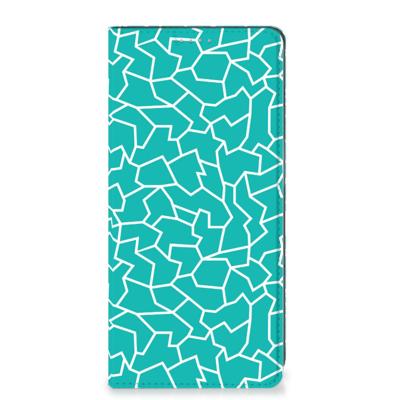 OPPO A54 5G | A74 5G | A93 5G | Bookcase | Cracks Blue