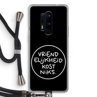 Vriendelijkheid: OnePlus 8 Pro Transparant Hoesje met koord