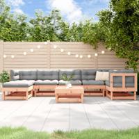 8-delige Loungeset met kussens massief douglashout