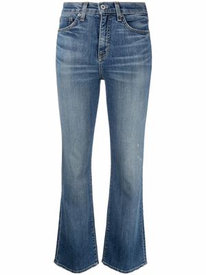 Nili Lotan jean bootcut à effet délavé - Bleu