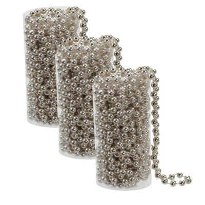 Kralenslinger - 4x stuks - champagne - kunststof - 8 meter - kerstversiering/kerstslingers