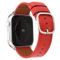 Voor Apple Watch Series 5 & 4 44mm/3 & 2 & 1 42mm moderne stijl gesp lederen riem (rood)