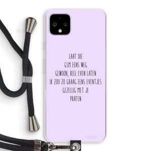 GSM: Pixel 4 XL Transparant Hoesje met koord