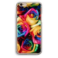 Neon bloemen: iPhone 6 / 6S Transparant Hoesje