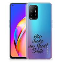 OPPO A94 5G | Reno5 Z | Siliconen hoesje | met naam Heart Smile