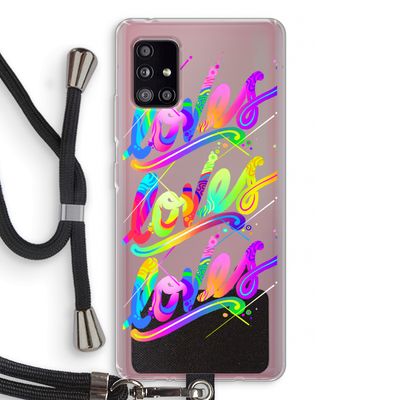 Loves: Samsung Galaxy A51 5G Transparant Hoesje met koord