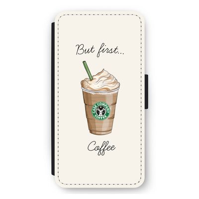 But first coffee: iPhone 11 Flip Hoesje