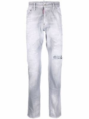 DSQUARED2 jean à effet usé - Gris
