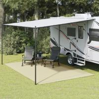 VidaXL Tenttapijt 5x3 m crèmekleurig