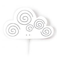 Roommate wandlamp Cloud junior 20,5 x 33 cm E14 staal 7W wit - thumbnail