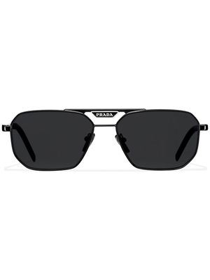 Prada Eyewear lunettes de soleil Symbole à monture géométrique - Noir