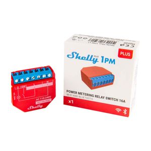 Shelly Plus 1PM elektrische schakelaar Slimme schakelaar 1P Rood