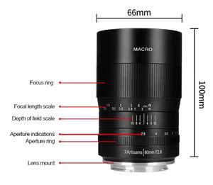 7Artisans 495759 cameralens MILC Macrolens Zwart