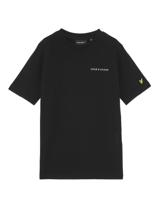 Lyle & Scott winter t-shirt jongens - zwart - geborduurd