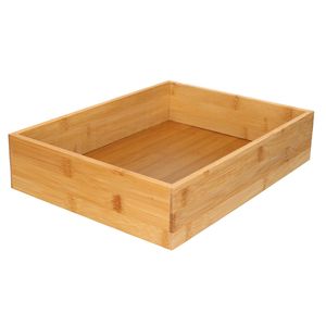 Kast/lade/make-up sorteer organizer bamboe hout bakje 32 x 24 x 7 cm