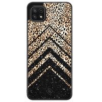 Samsung Galaxy A22 5G hoesje - Chevron luipaard