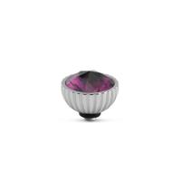 Melano Twisted Ridged Steentje Amethyst Ignite Zilver