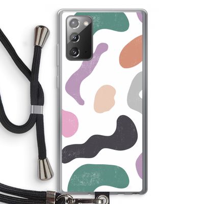 Memphis Shapes: Samsung Galaxy Note 20 / Note 20 5G Transparant Hoesje met koord