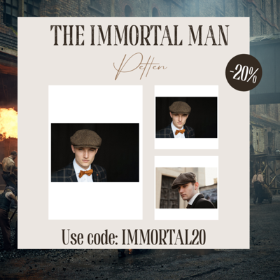 CitySport Cap Deluxe | Bruin Wol Visgraat | 8-Panelen | Peaky Blinders