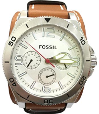 Horlogeband Fossil BQ2017 Onderliggend Leder Cognac 22mm