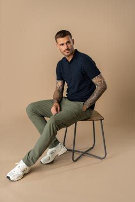 Petrol Knitwear Polo M-1060-kwc206 Poloshirts 5178 Navy Blue